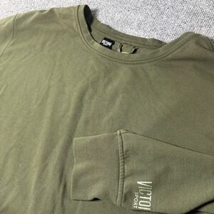 Victoria Sport Top Womens L/G Olive Green Long Sleeve Back Cutout‎ Sweatshirt